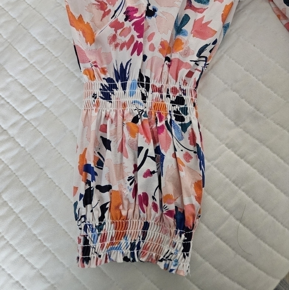 SPENSE BOHO BLOUSE SZ M WHITE PINK BLUE - Picture 7 of 10